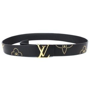 Lv Initiales Belt Monogram Flower Studded